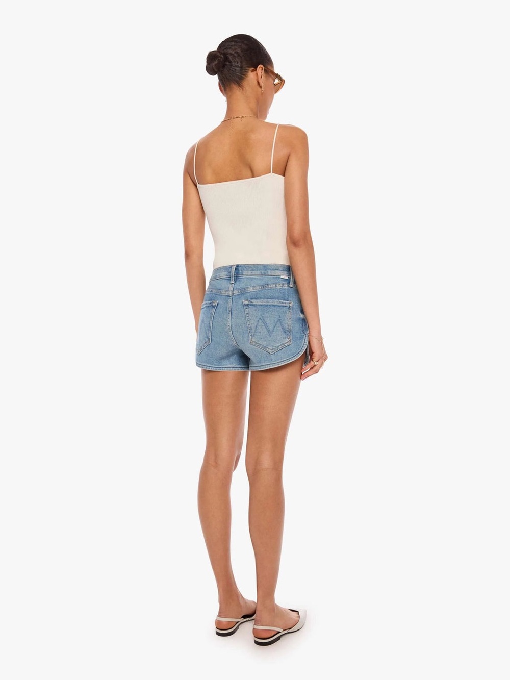 New! Mother Denim Tomcat Matinee Shorts - Picture 4 of 6